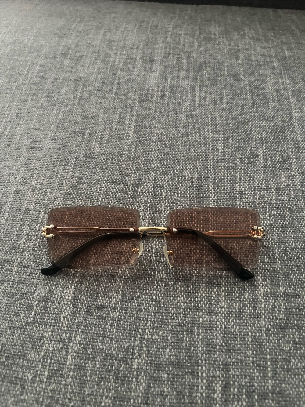 Rimless Brown Lens Women's Sunglasses - Unbranded
